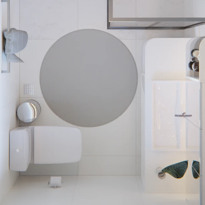 Banheiro branco moderno com revestimentos Biancogres