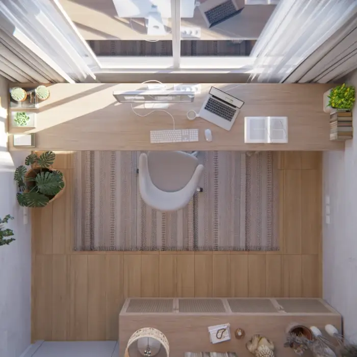 home office com luz natural