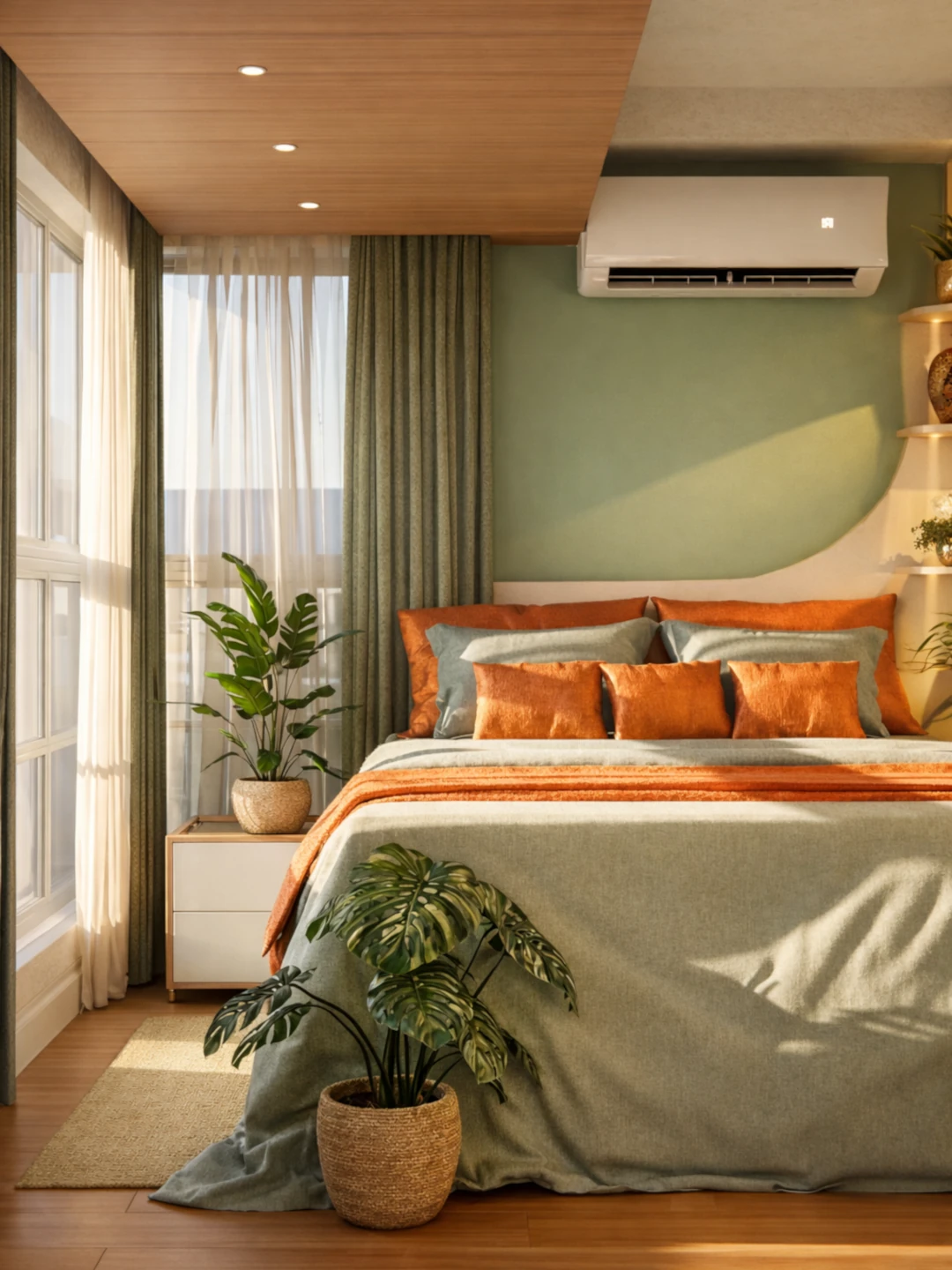 psicoprojeto de um apartamento studio com móveis azuis e marcenaria inteligente